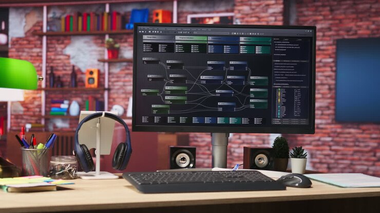 Software development being done on PC, implementing algorithms