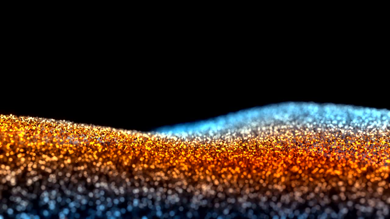 Golden Blue Shiny moving glitter background abstract seamless VJ loop particles alpha matte