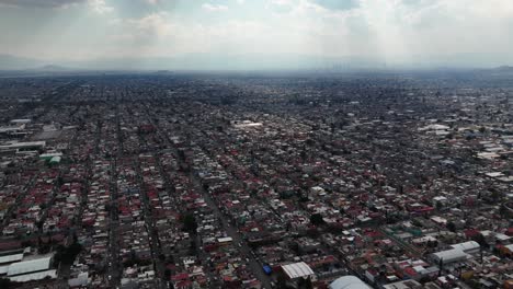 aerial footage capturing sprawling urban landscape of northern mexico city