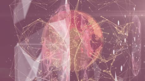 globe spinning against network of connections and plexus networks