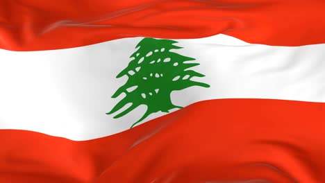 waving  looped flag as  background lebanon