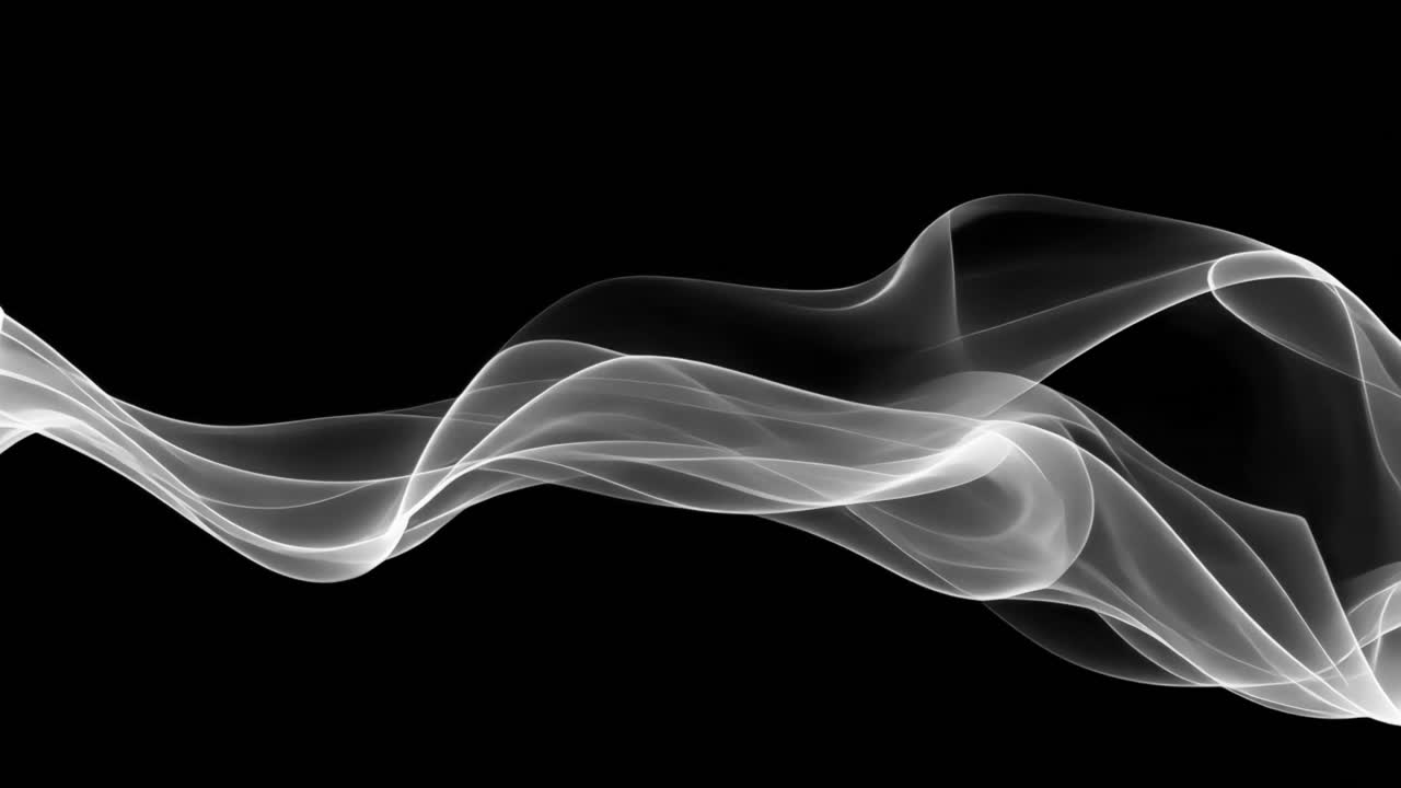 Floating smoke animated overlay, transparent 4K video, alpha channel, ProRes 4444
