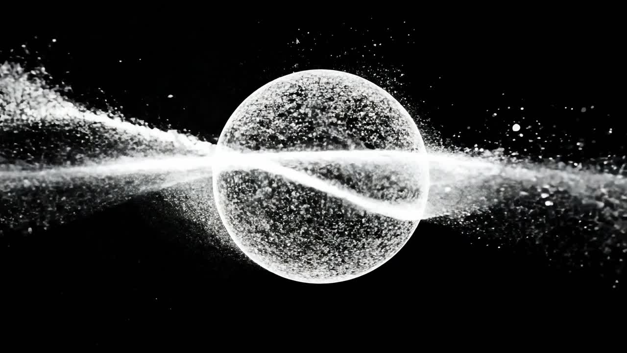 Abstract Sphere of Glowing Particles