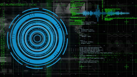 animation of scope scanning over data processing