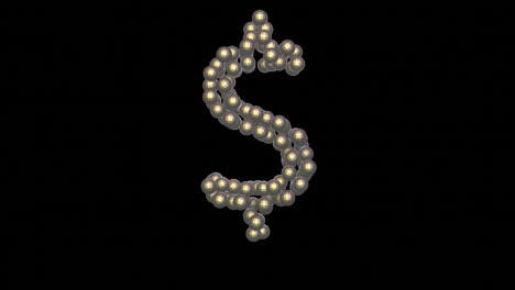 disco ball themed font  dollar sign