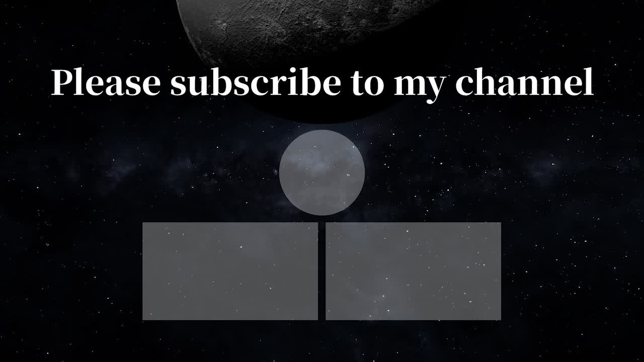 달의 공간 끝 카드 끝 화면 모션 그래픽