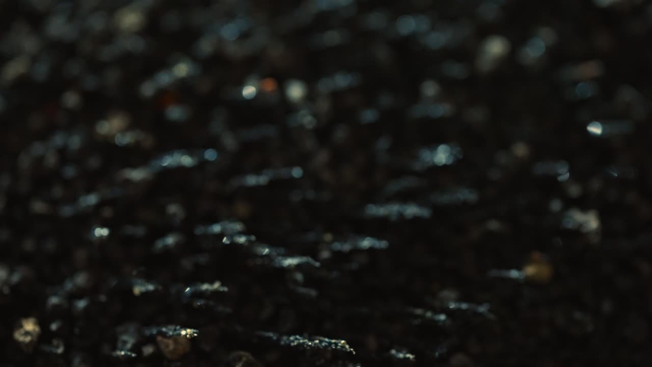 Mineral Particle Macro Dust Flow Shaped By Magnetism