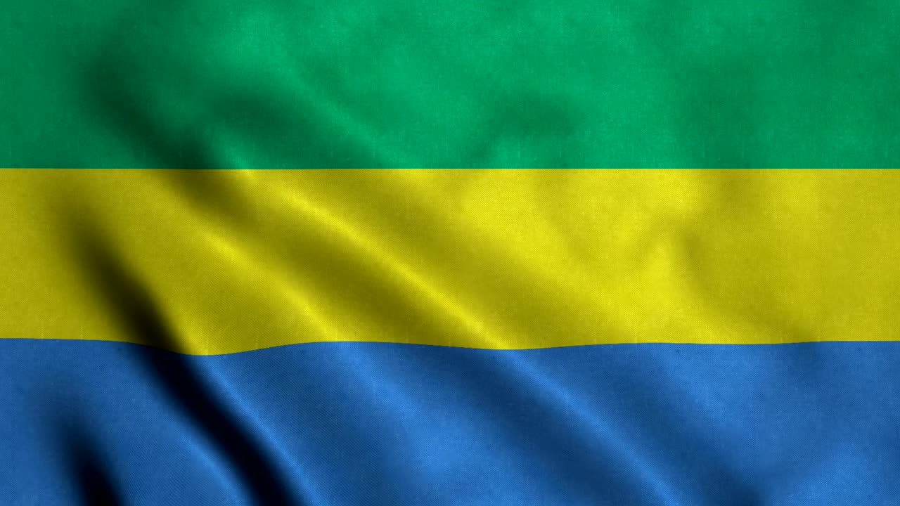 bandera de gabón con un bucle sin costuras de 4k