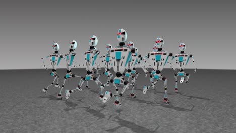 robots en movimiento lento