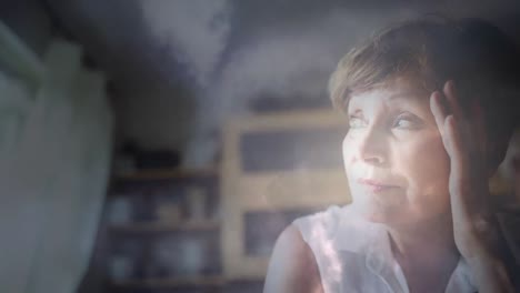 animación digital de una mujer preocupada 4k