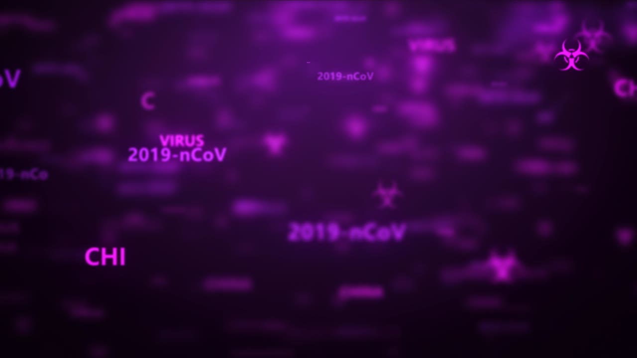 Coronavirus 2019-nCov novel coronavirus concept motion background. coronavirus dangerous flu. Loop animation