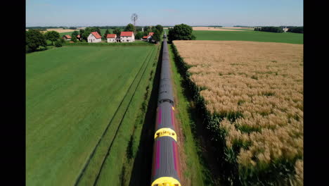 train through rural landscape
