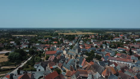 aerial view of a charming french village