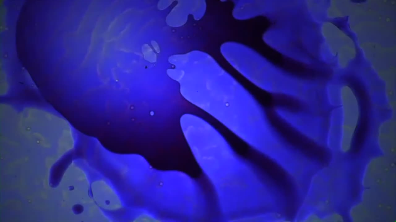 эффект жидкого света с реакцией bz в синем