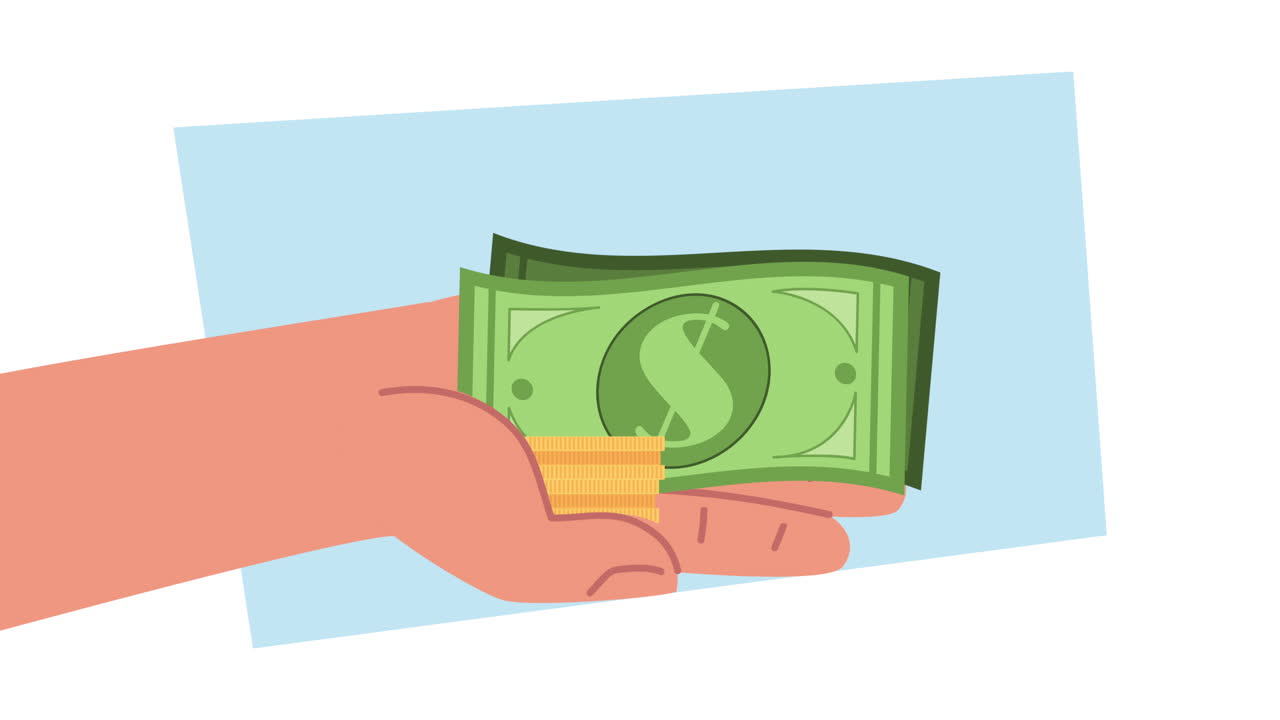 la mano con el dinero