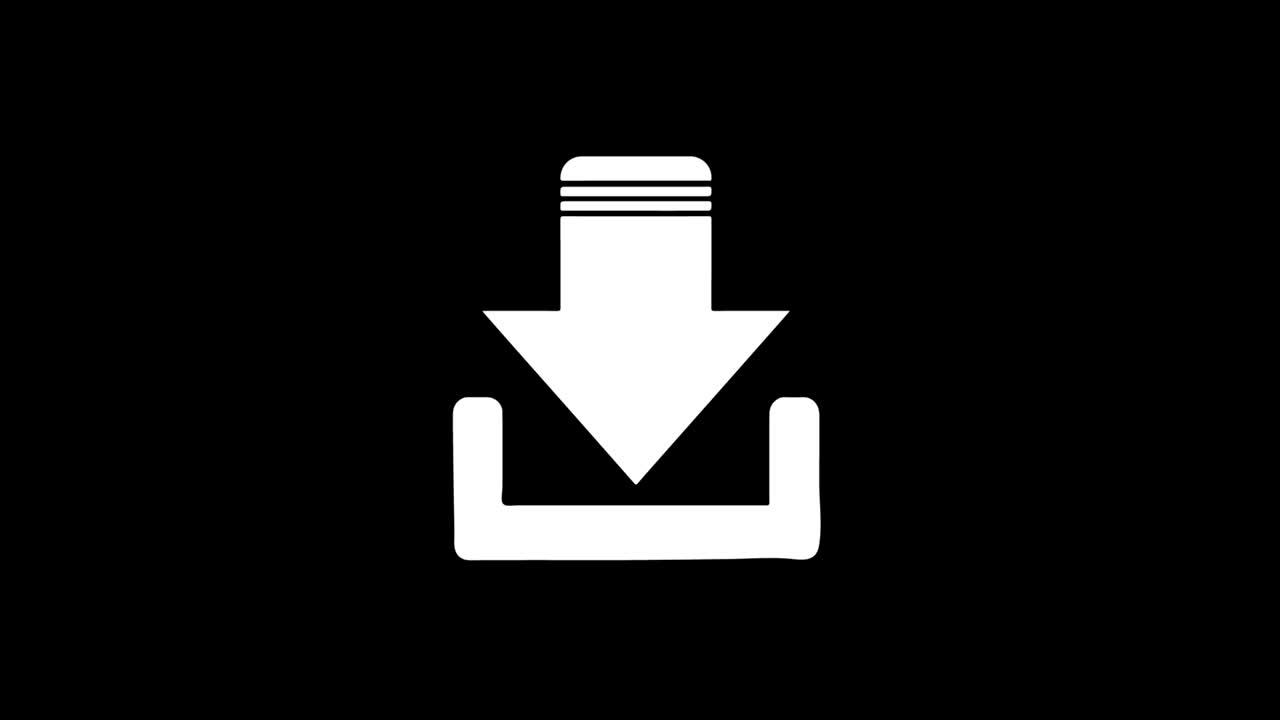 Cloud Computing, Download, Storage icon Vintage Twitched Bad Signal Animation.