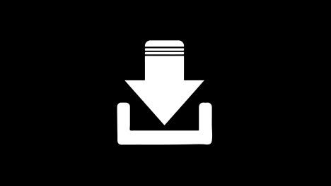 cloud computing, download, storage icon vintage twitched bad signal animation.