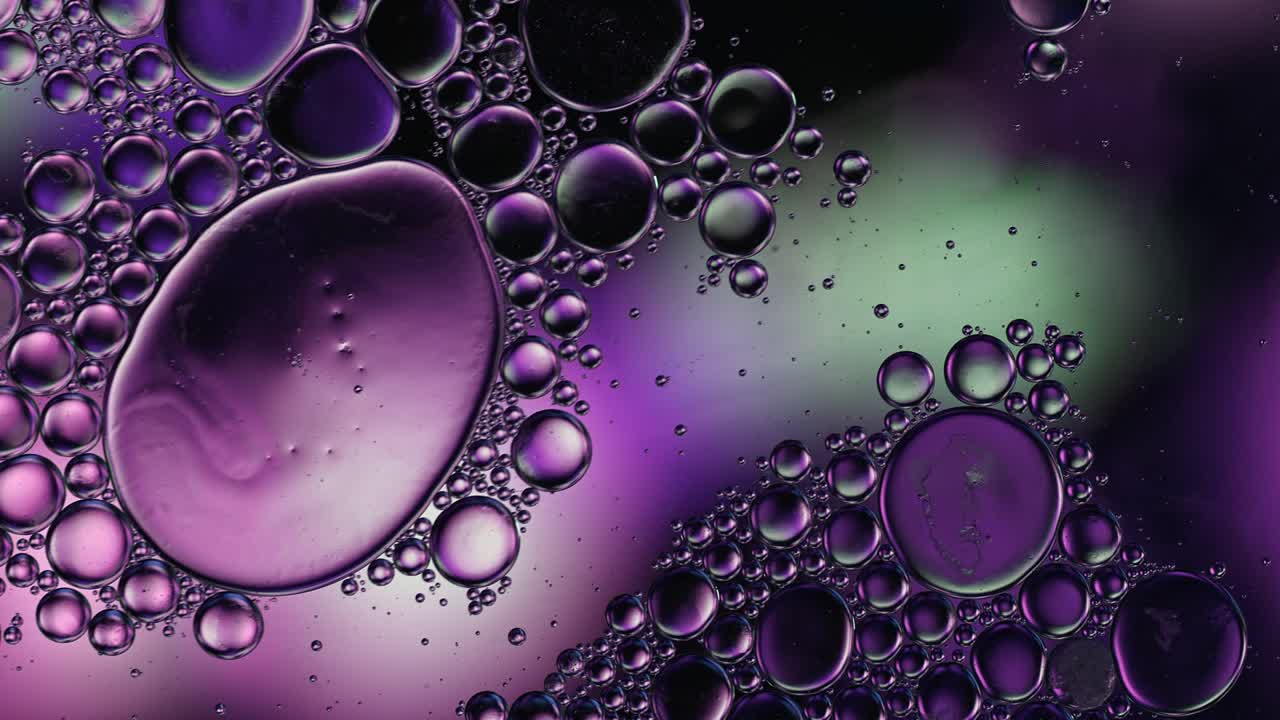 abstract colorido alimentos gotas de aceite burbujas y esferas que fluyen