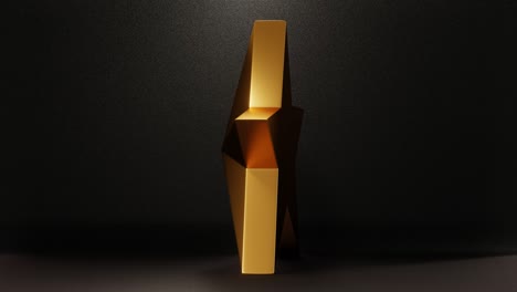 3d rendering video footage gold star with black background 17