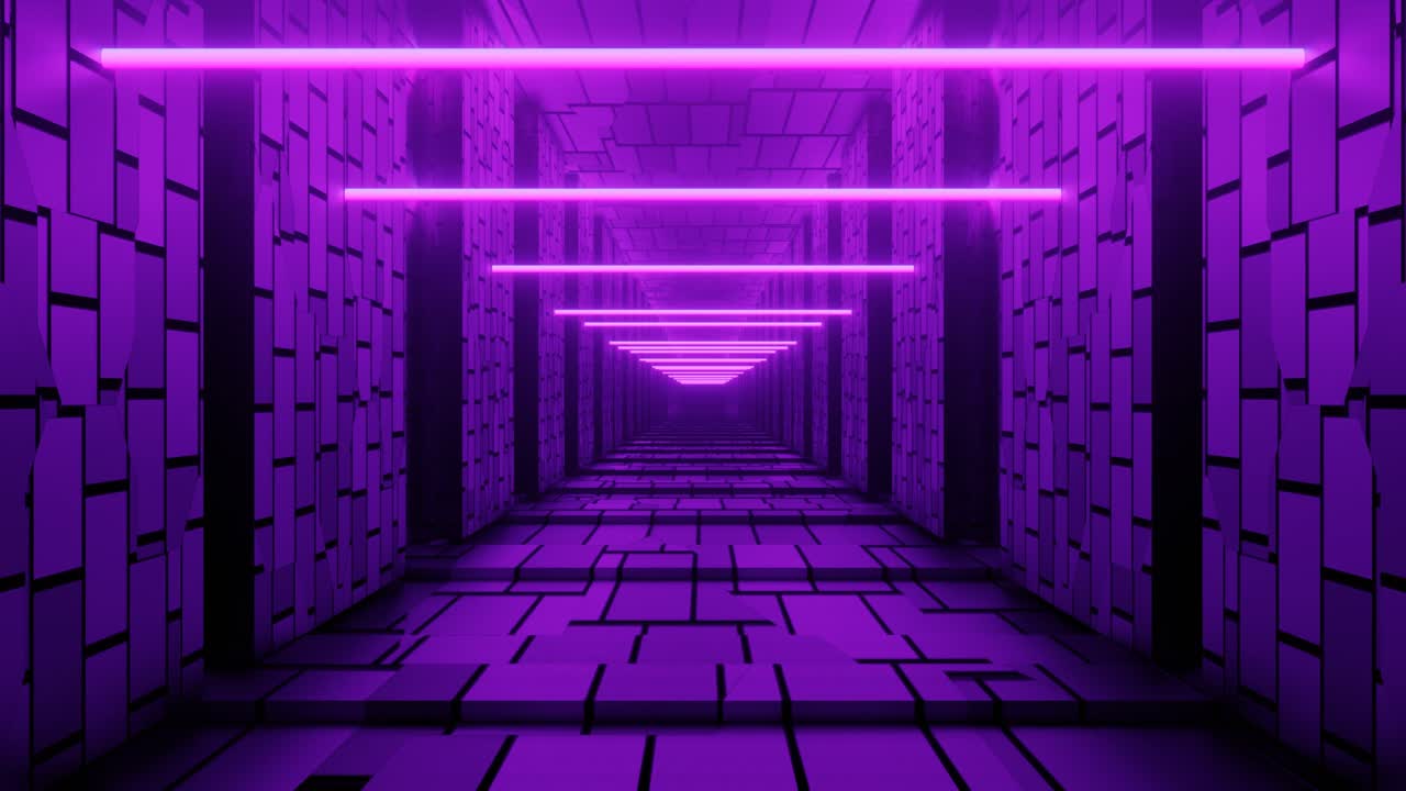 movimiento de bucle sin costuras del túnel de neón.