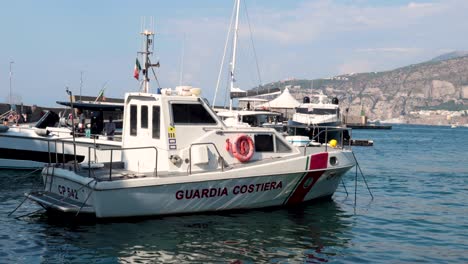 coast guard boat navigating sorrento's harbor