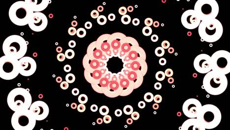 ornament of colorful rotating circles