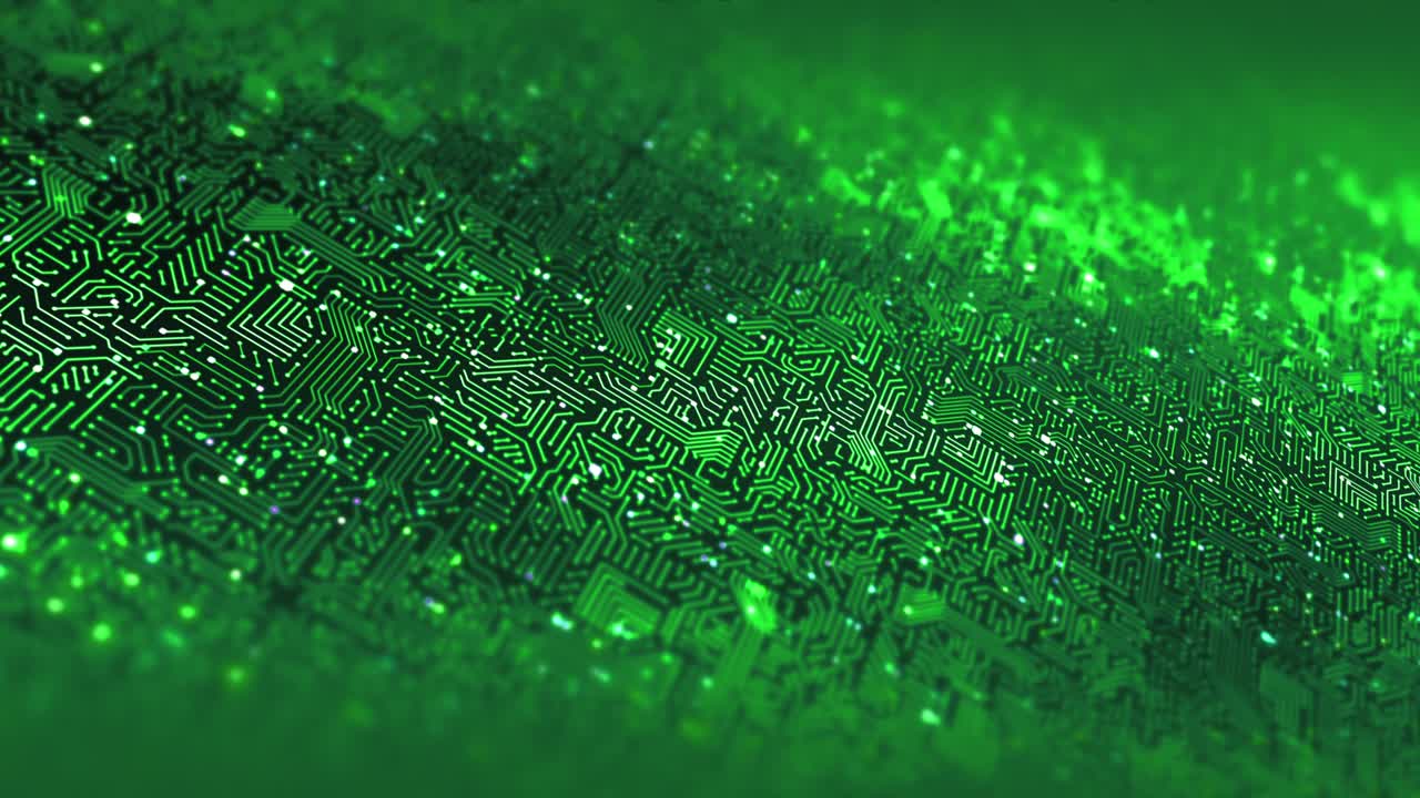 scheda di circuiti di intelligenza artificiale. trasmissione di dati ad alta velocità. ciclo perfetto