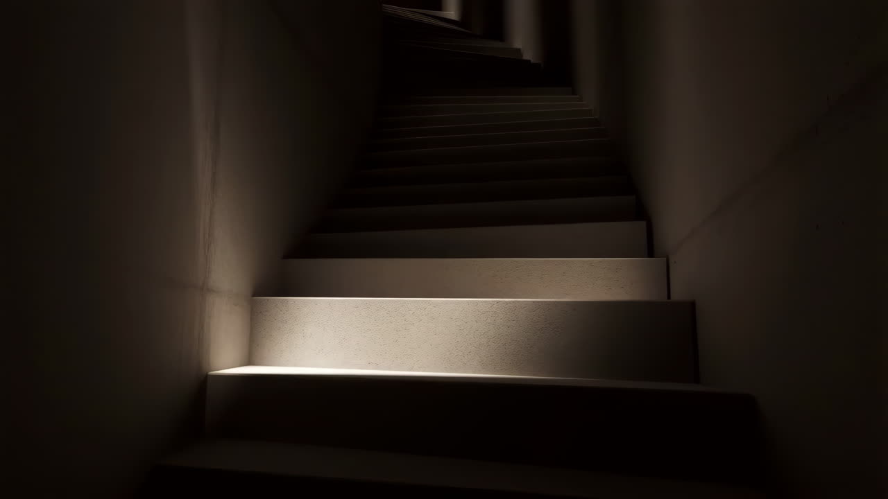 Staircase in a dark setting
