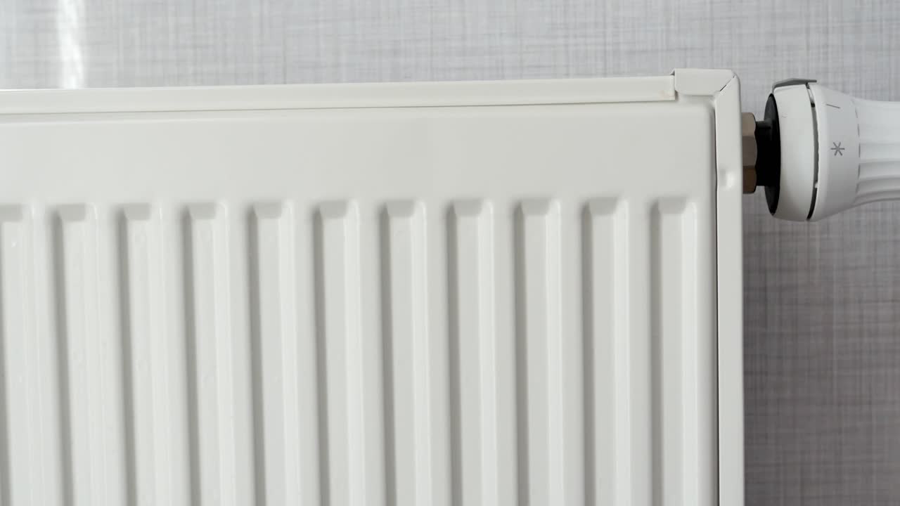 Heating radiator under window in the room high quality photo