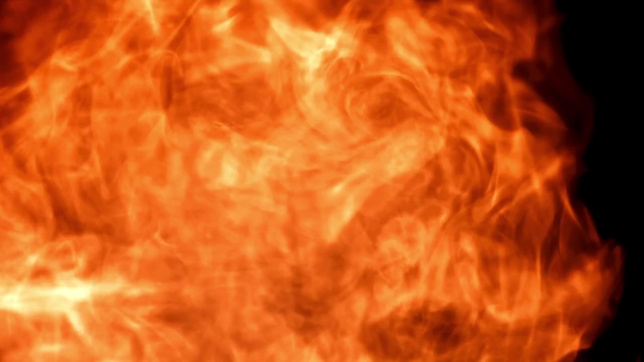 Flammende Eksplosion på Sort Baggrund