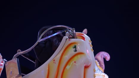 fairground ride at night