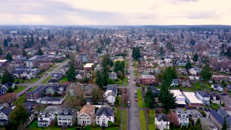 a clean neighborhood in saint patrick located in tacoma, washington. -aerial shot