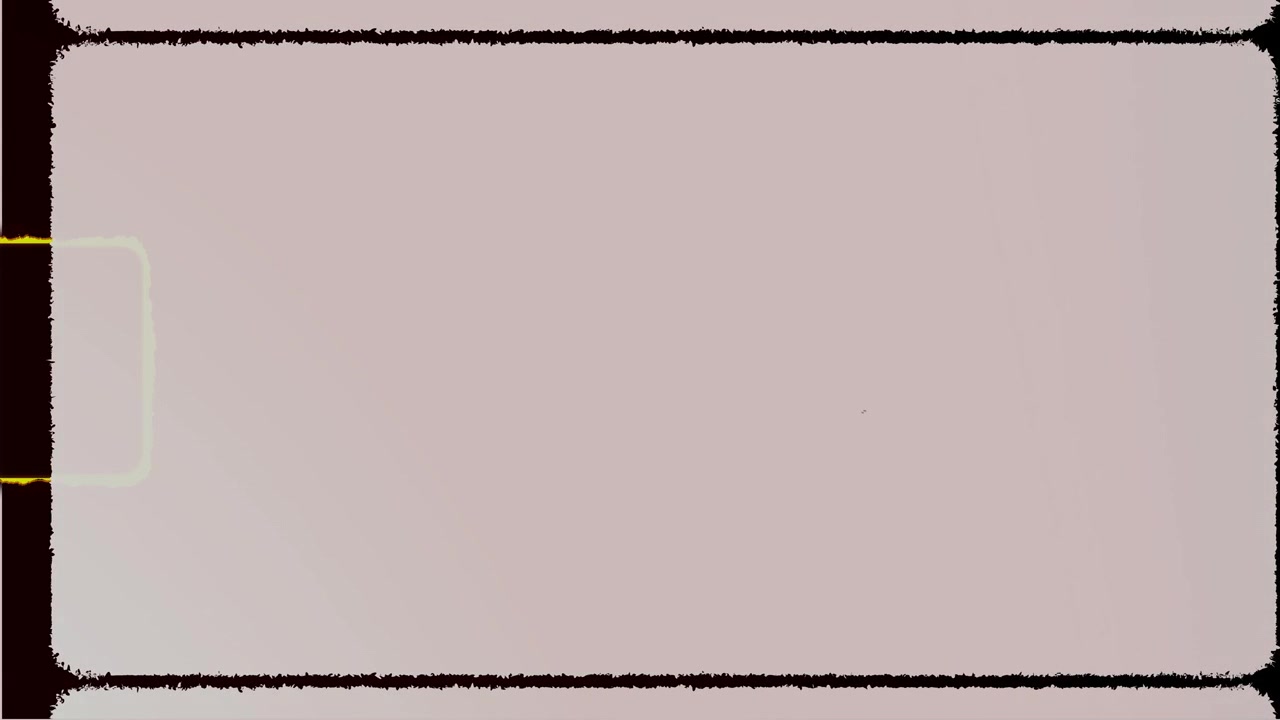 Vintage Film Frame Overlay with Flickering Light Leaks