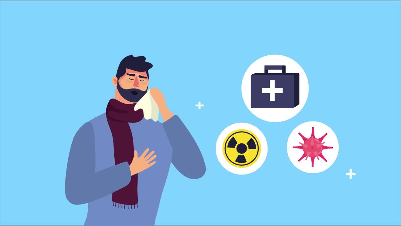 코로나19 팬데 환자, 아이콘 세트