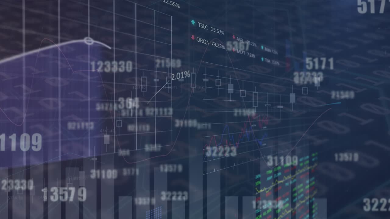 Video viser en globus med netværksforbindelser for global finans og teknologi