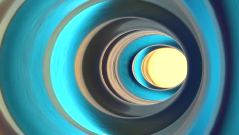 un túnel colorido y brillante, un agujero multicolor, una representación en 3d.