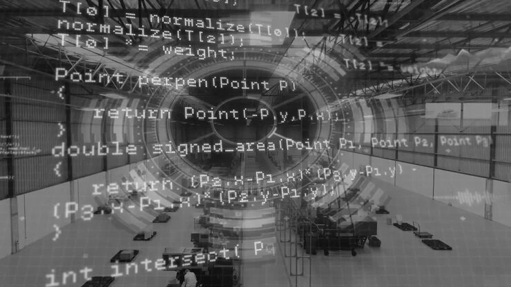 Animation of scope with connections and data processing