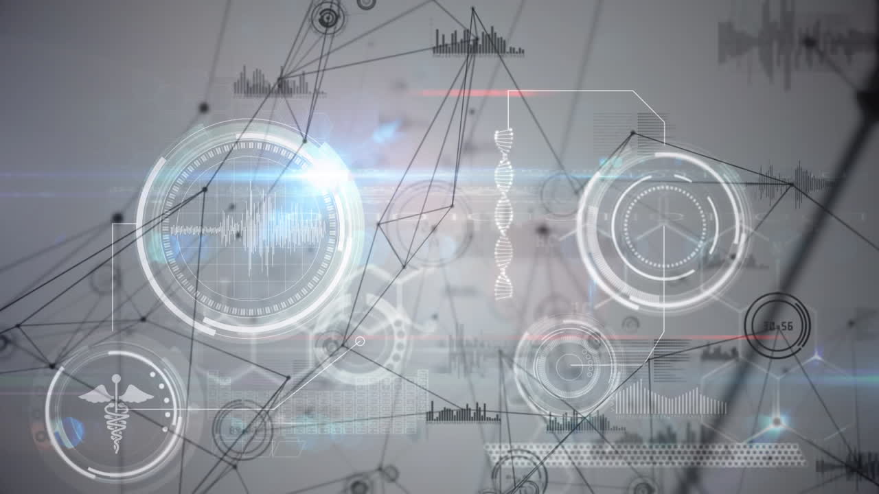 연결 네트워크의 애니메이션과  ⁇ 색 배경의 데이터 처리