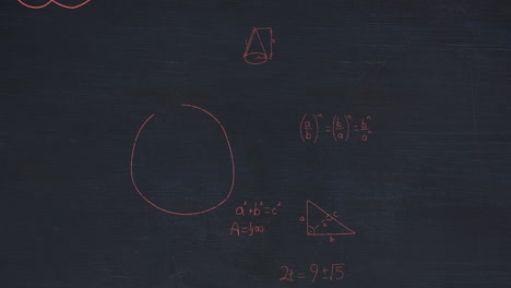 animación del procesamiento de datos matemáticos sobre un fondo negro