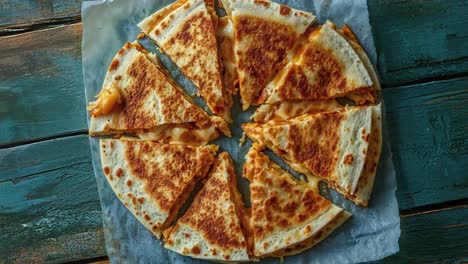 delicious quesadilla with melted cheese