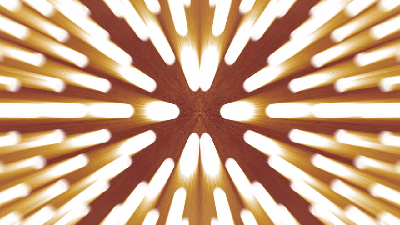 animación de los senderos de luz brillante del caleidoscopio