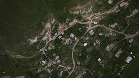 Overhead-View-Of-Chobareti-Rural-Village-In-Southern-Georgia