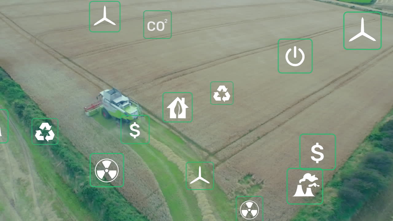 필드 위의 디지털 아이콘의 애니메이션