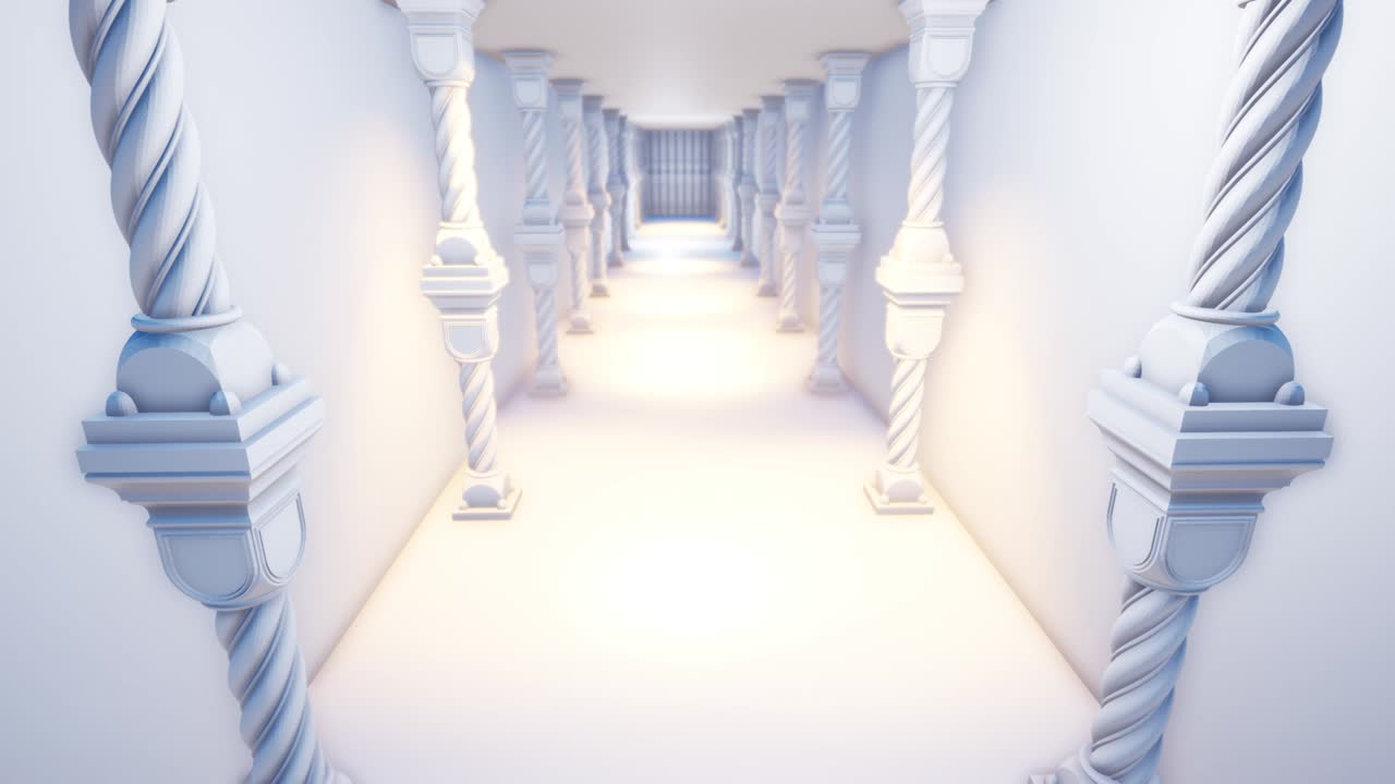 corredor vacío con columnas palacio