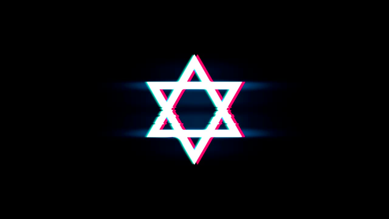 유대인 데이비드 스타 애니메이션