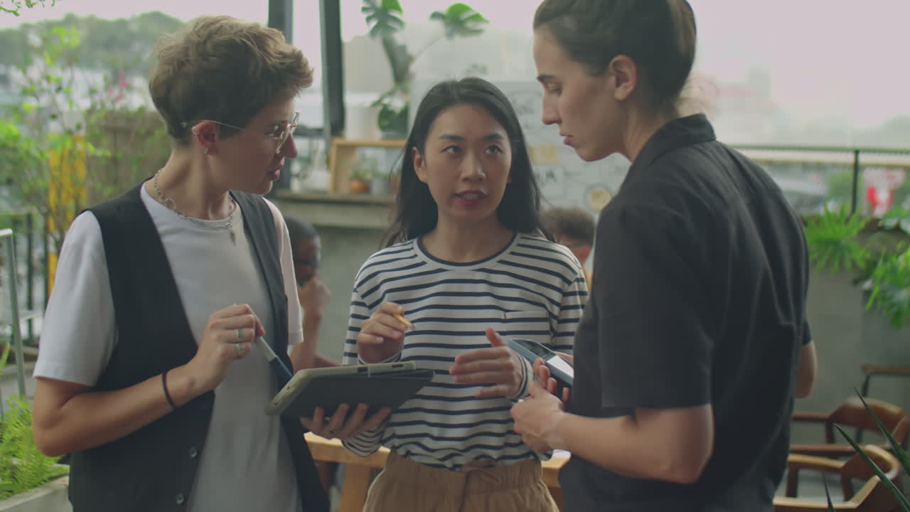 Team Meeting in a Modern Office Space