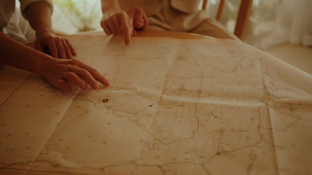 People looking at a map