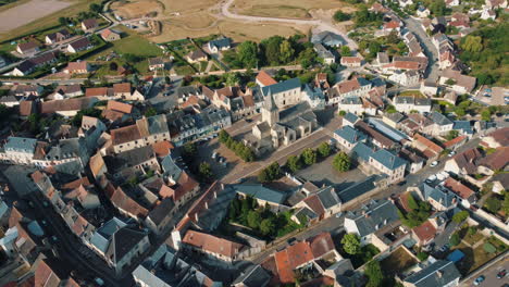 aerial view of a charming french village