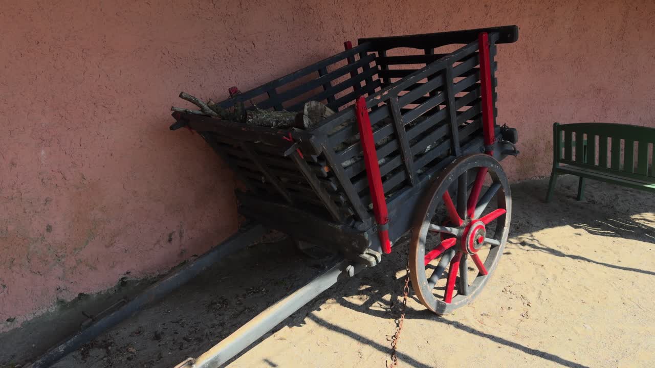 Ireland Russborough house restored old horse cart on display in the grounds