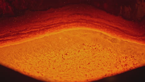 molten metal in a furnace